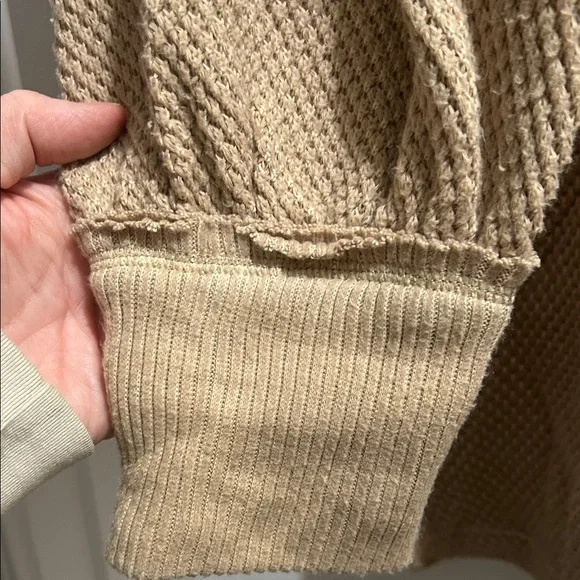 We The Free Beige Waffle Knit Sweater - Picture 7 of 8